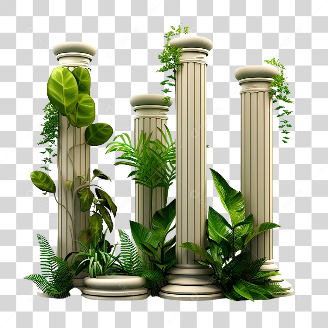Colunas Ornamentadas PNG Transparente