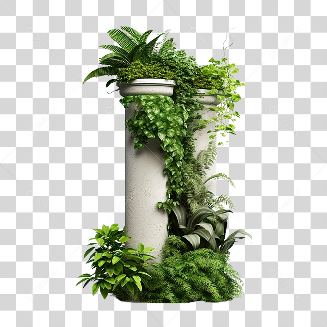 Coluna Ornamentada PNG Transparente