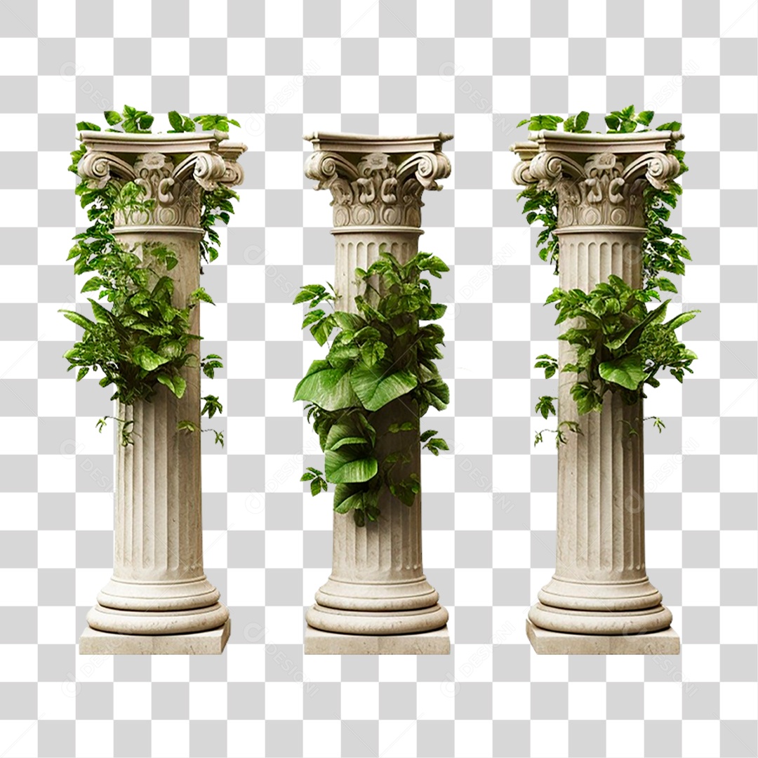 Colunas Ornamentadas PNG Transparente