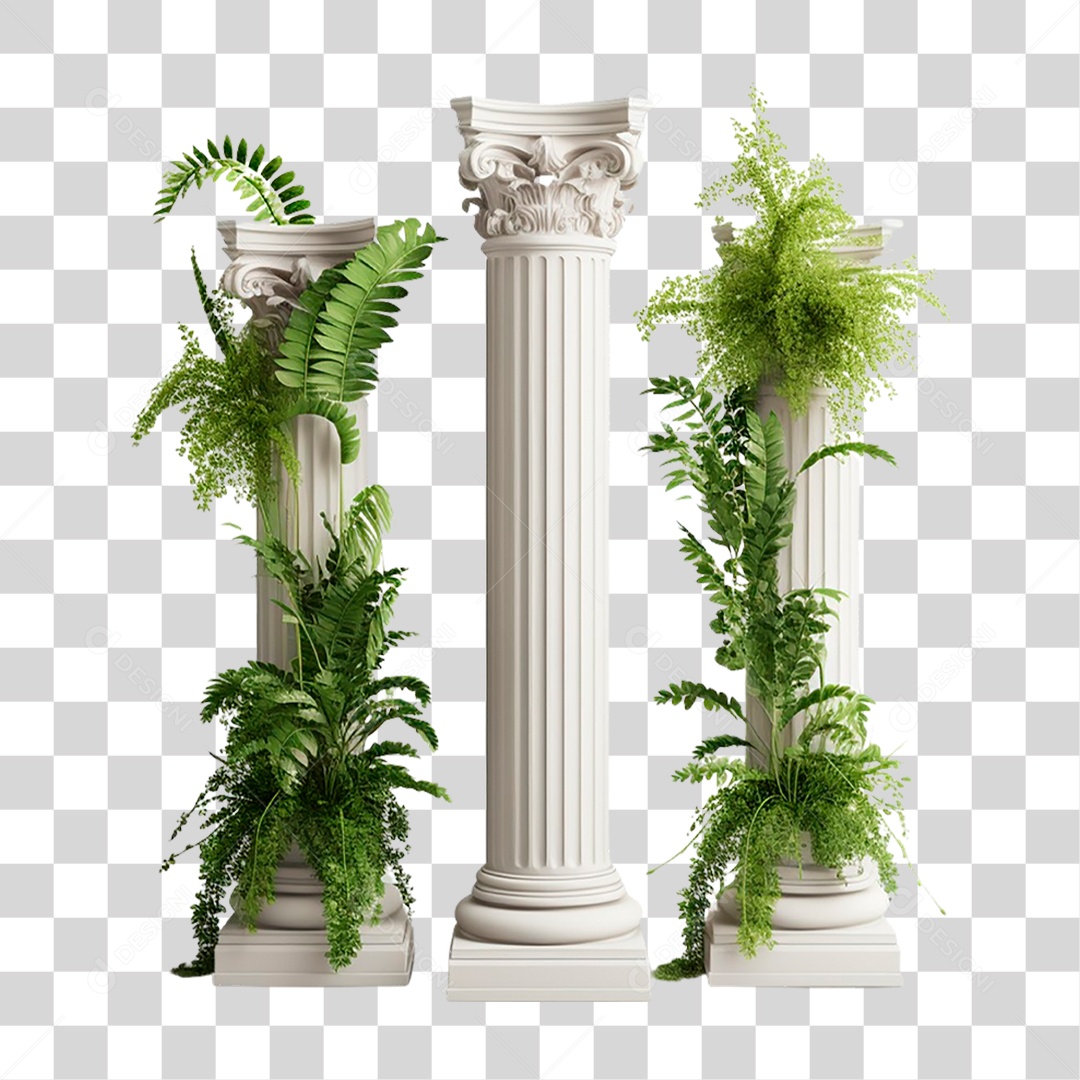 Colunas Ornamentadas PNG Transparente