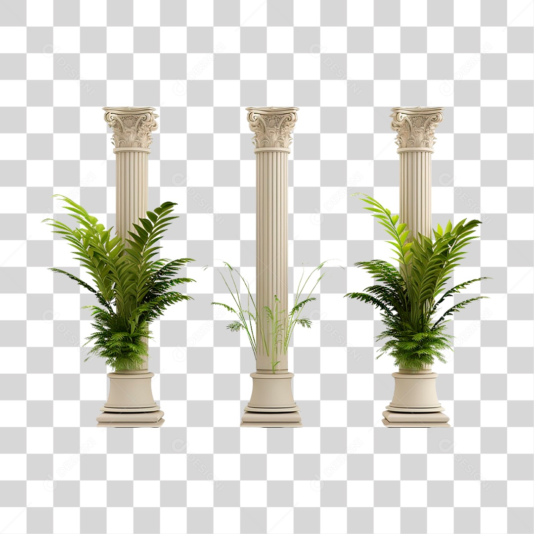 Colunas Ornamentadas PNG Transparente