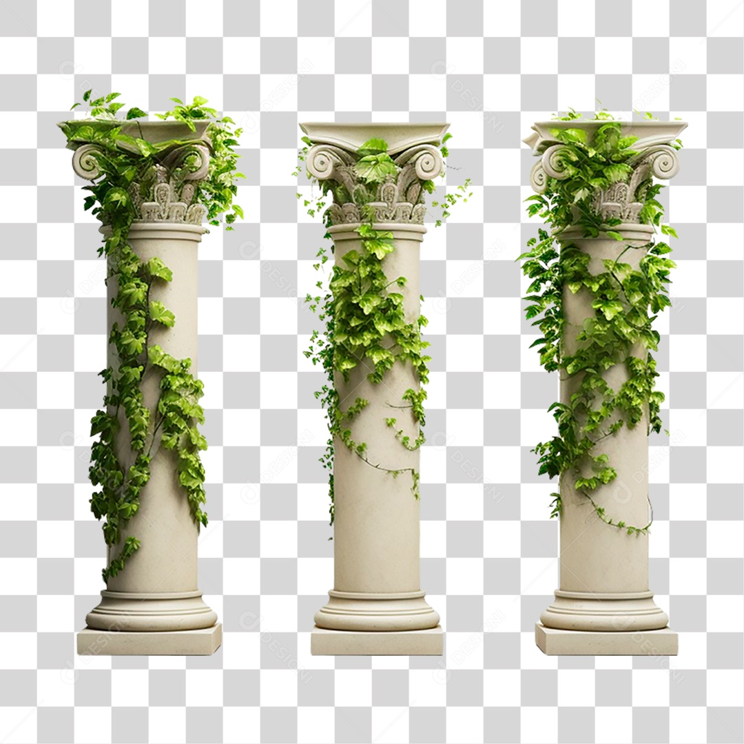 Colunas Ornamentadas PNG Transparente