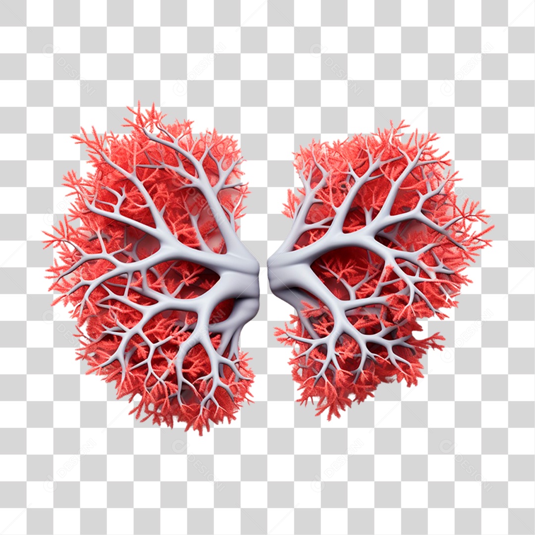 Anatomia dos Pulmões Humano PNG Transparente