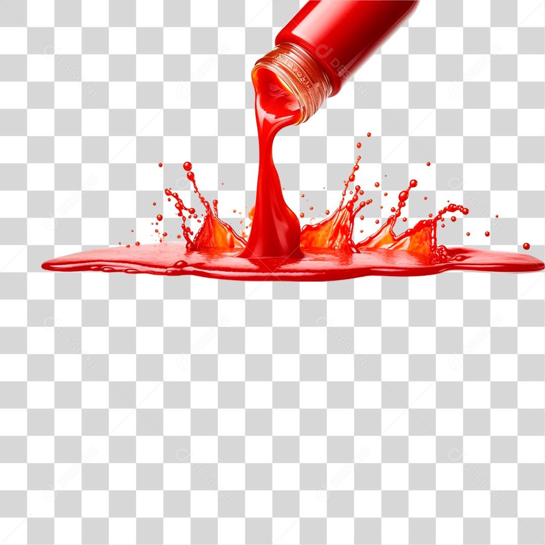 Vidro de Ketchup PNG Transparente