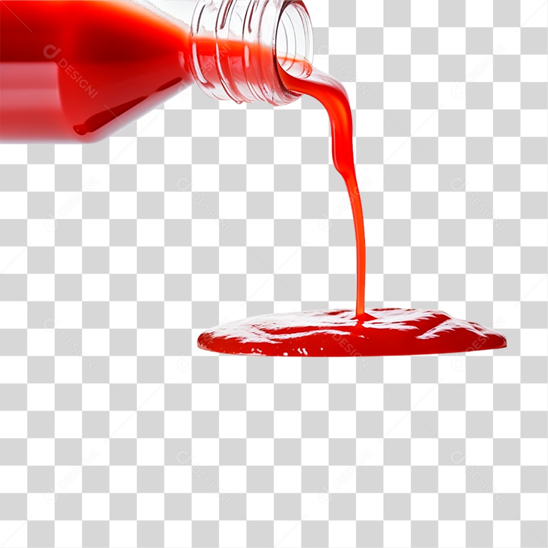 Vidro de Ketchup PNG Transparente