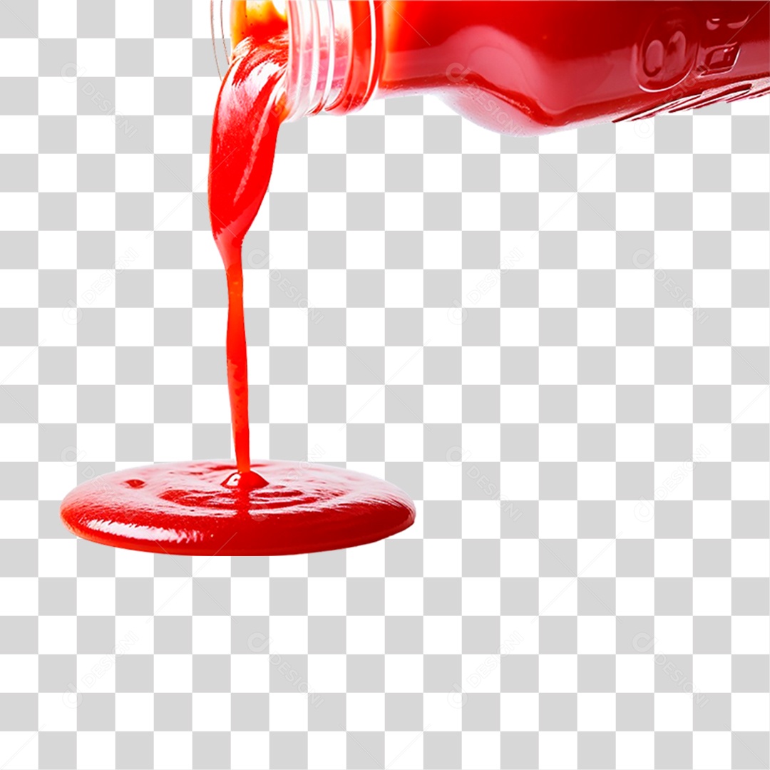 Vidro de Ketchup PNG Transparente