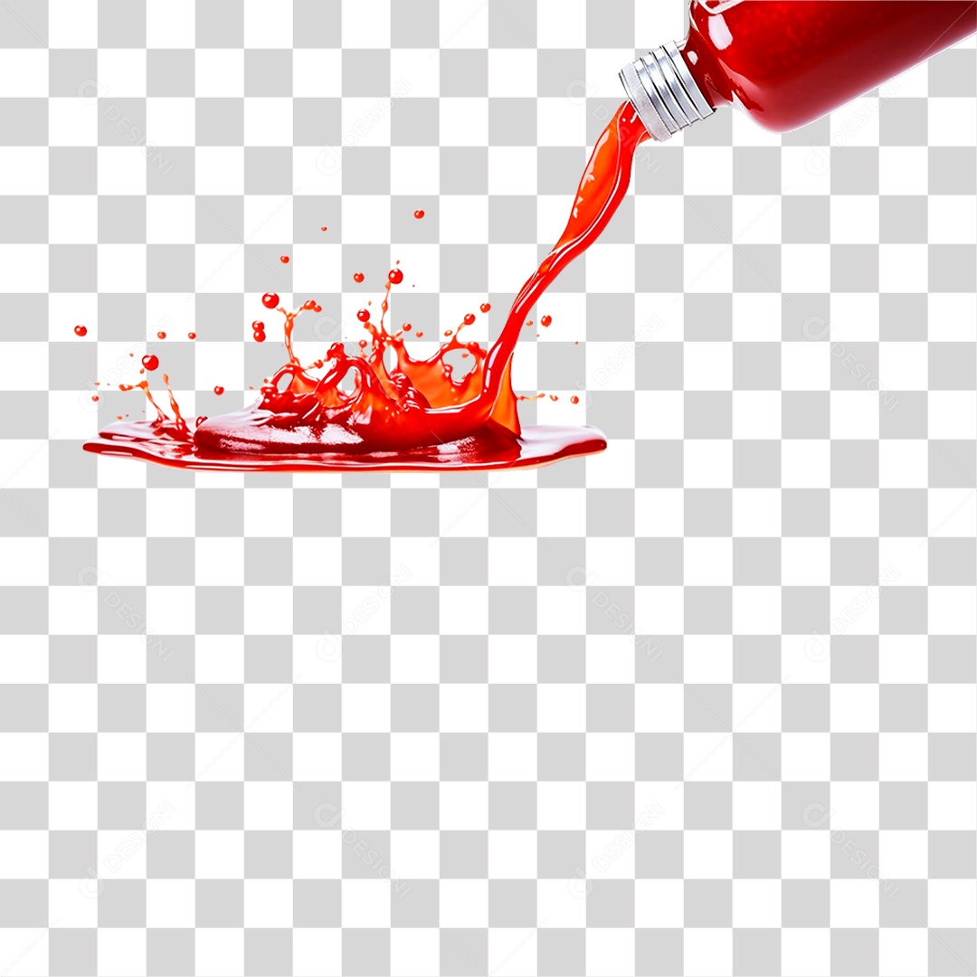 Vidro de Ketchup PNG Transparente