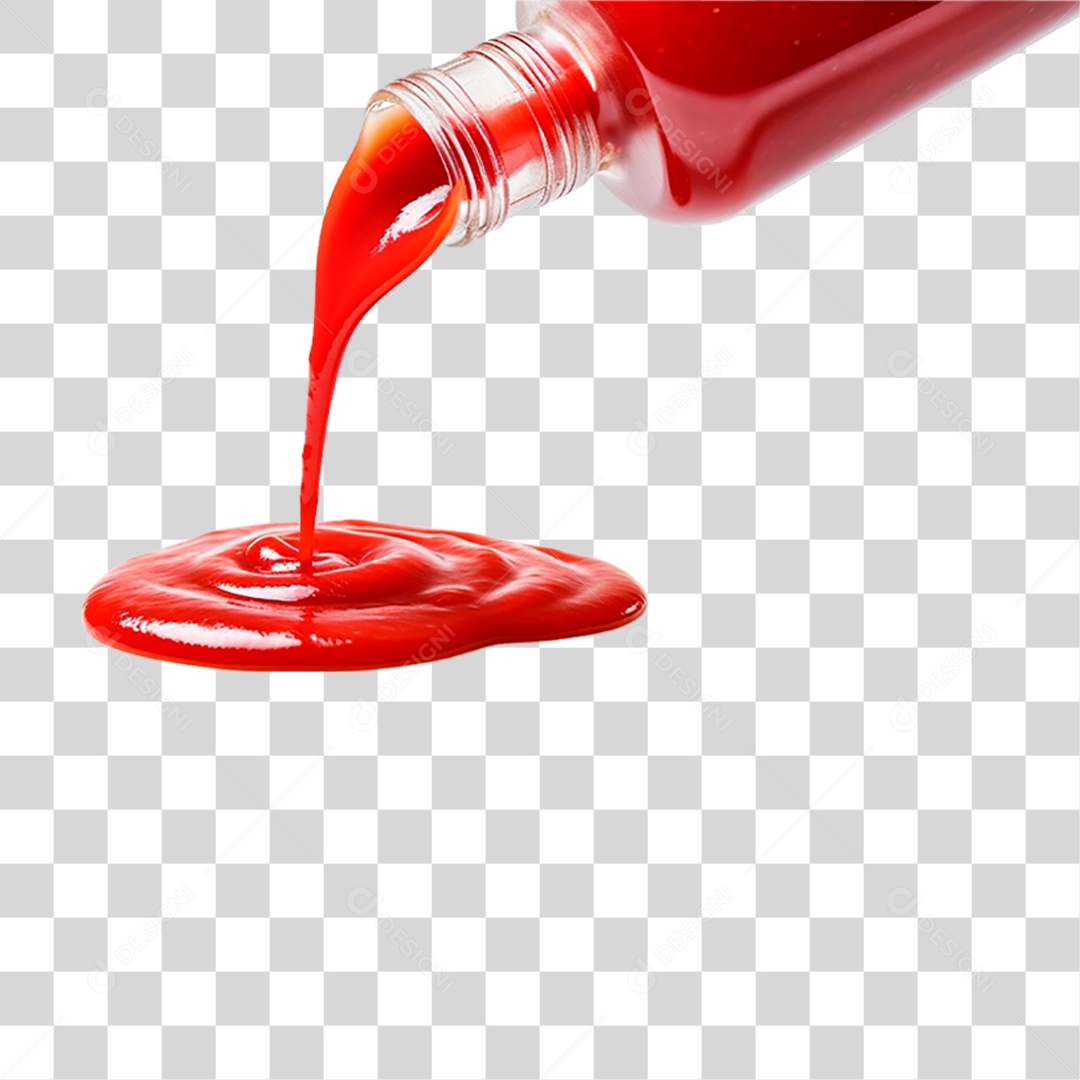 Vidro de Ketchup PNG Transparente