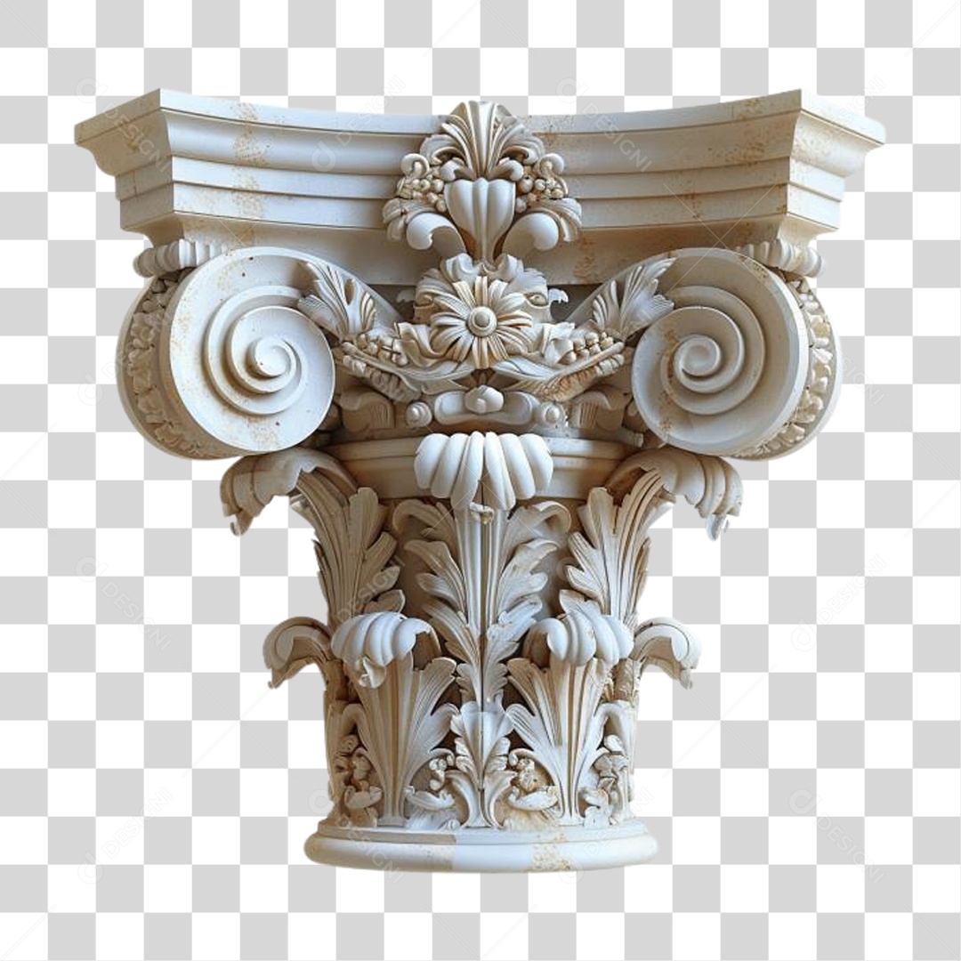 Estrutura Grega Branca Decorativa PNG Transparente