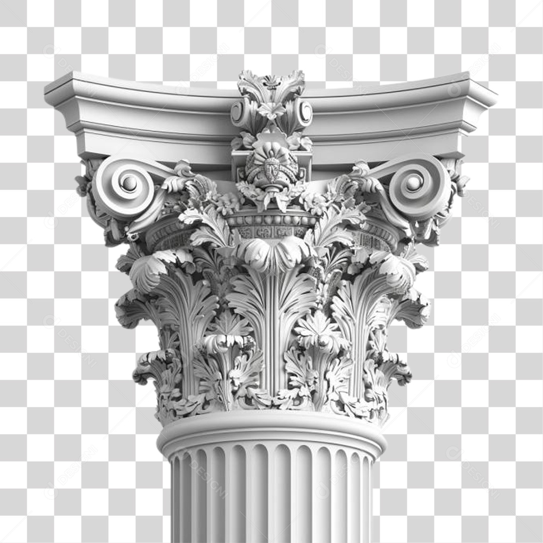 Coluna Estrutura Grega PNG Transparente