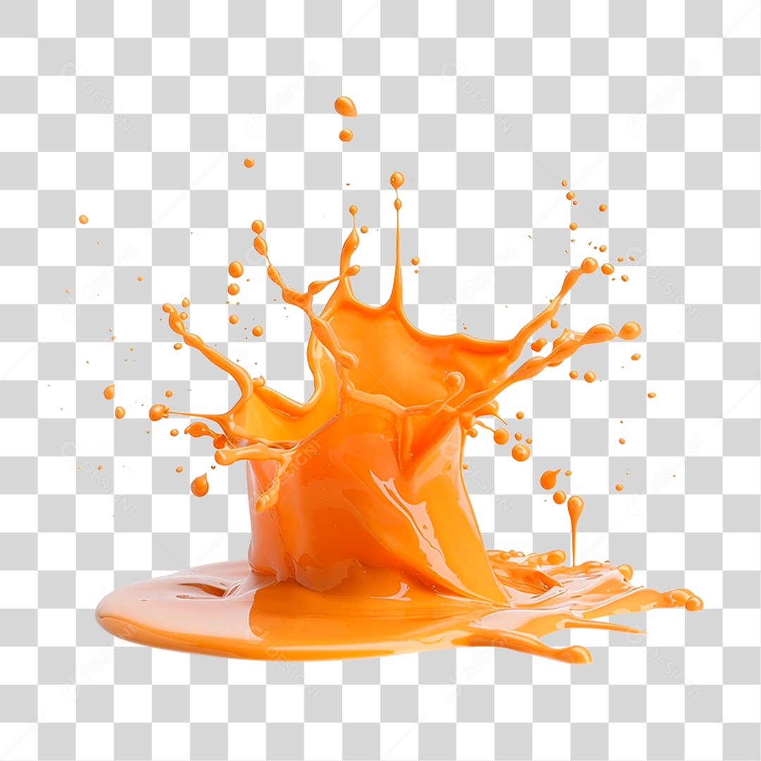 Splash de Laranja PNG Transparente