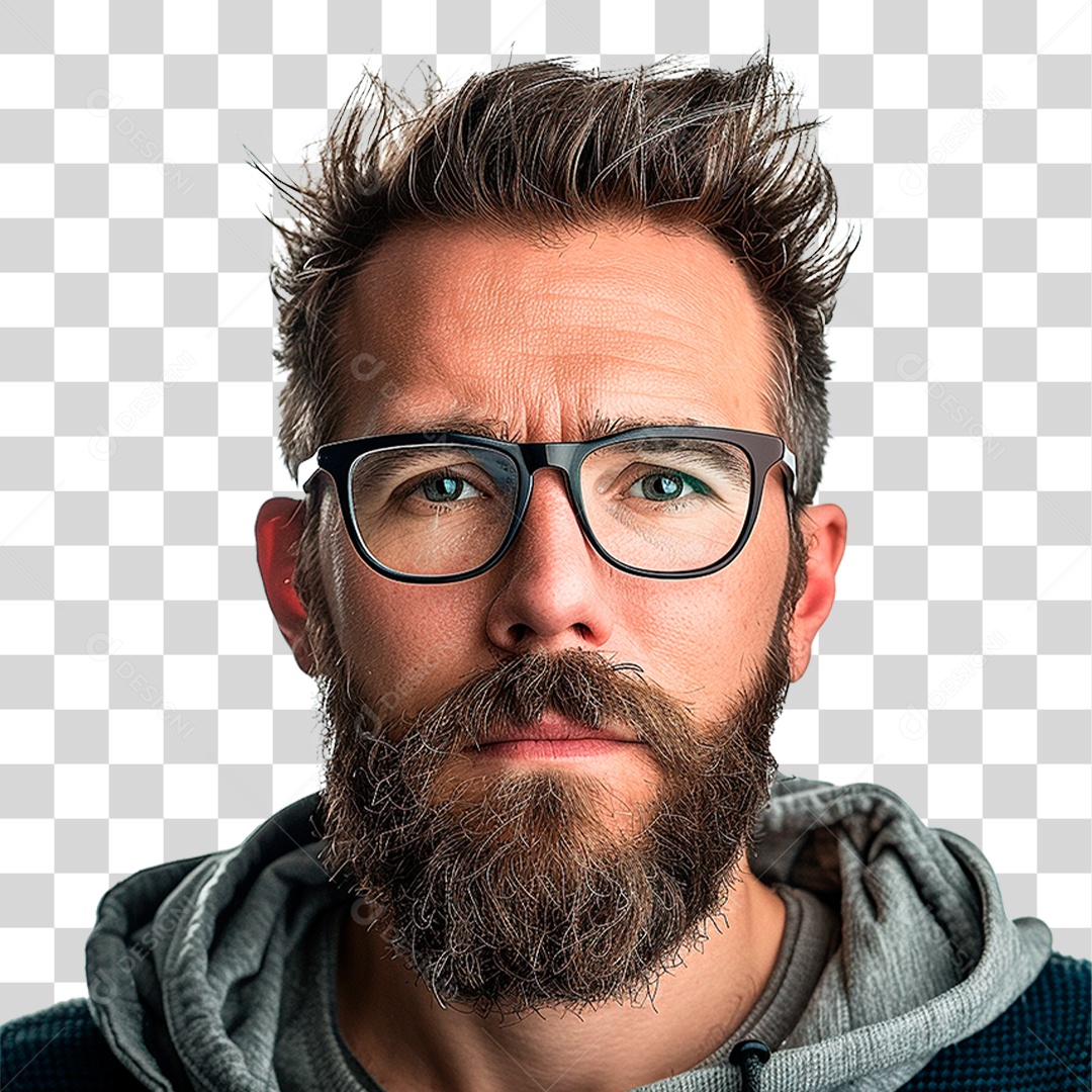 Homem de Óculos PNG Transparente