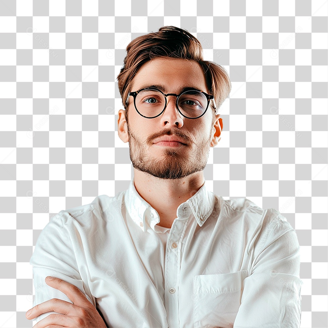 Homem de Óculos PNG Transparente