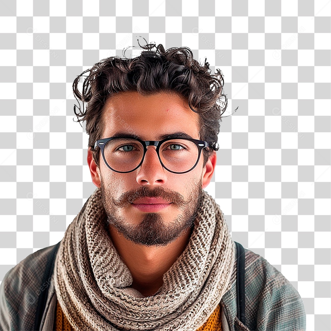 Homem de Óculos PNG Transparente