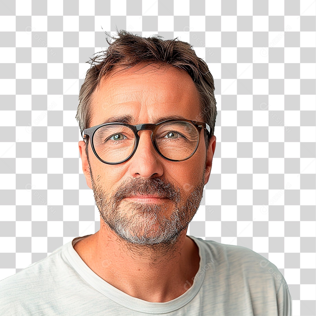 Homem de Óculos PNG Transparente