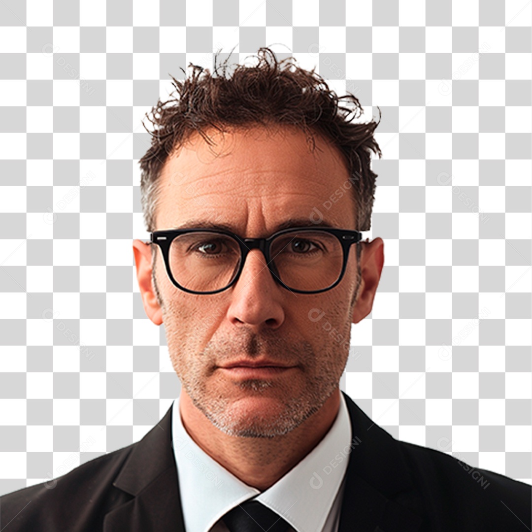 Homem de Óculos PNG Transparente