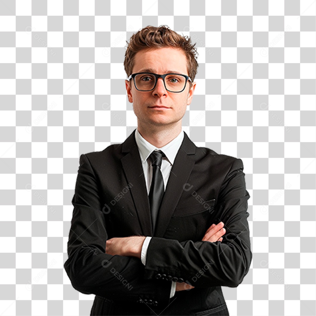 Homem de Óculos PNG Transparente