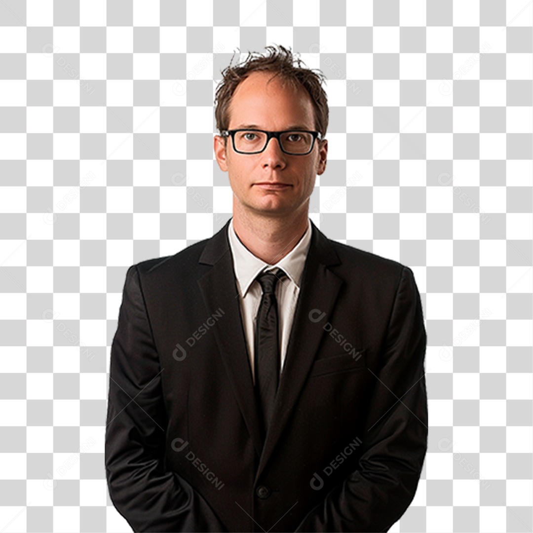 Homem de Óculos PNG Transparente