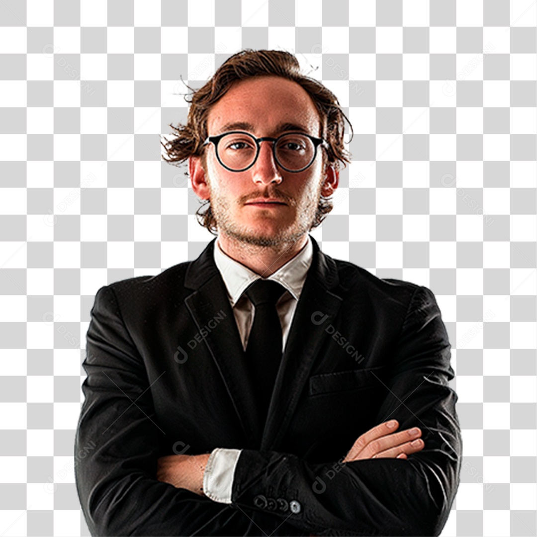 Homem de Óculos PNG Transparente