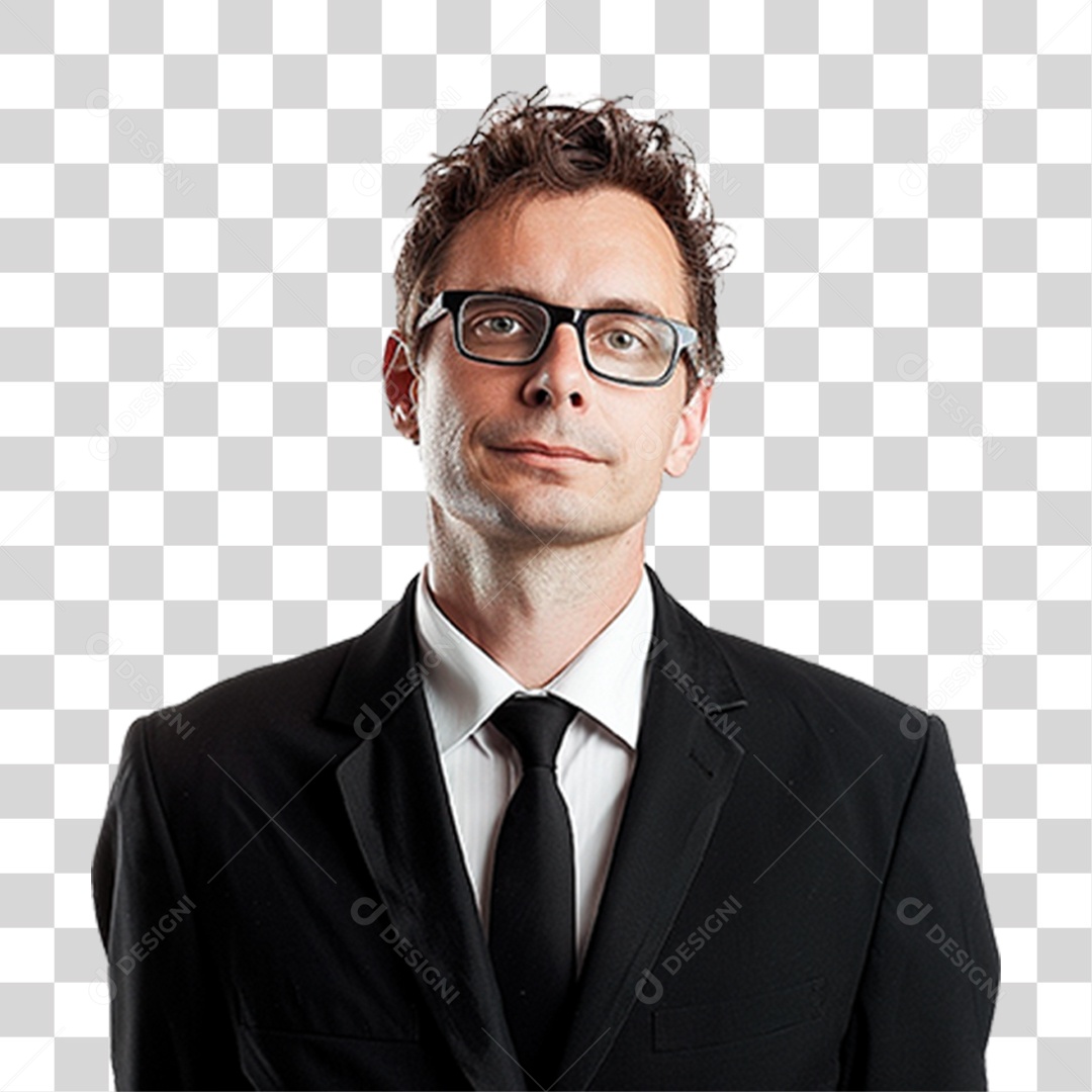 Homem de Óculos PNG Transparente
