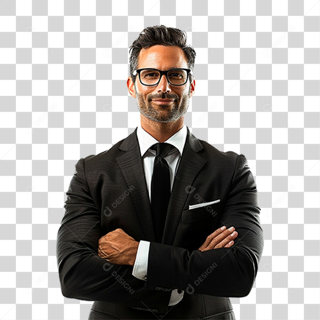 Homem de Óculos PNG Transparente