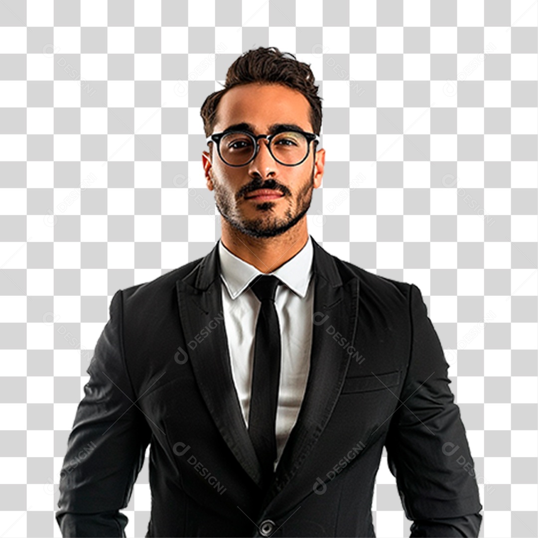 Homem de Óculos PNG Transparente