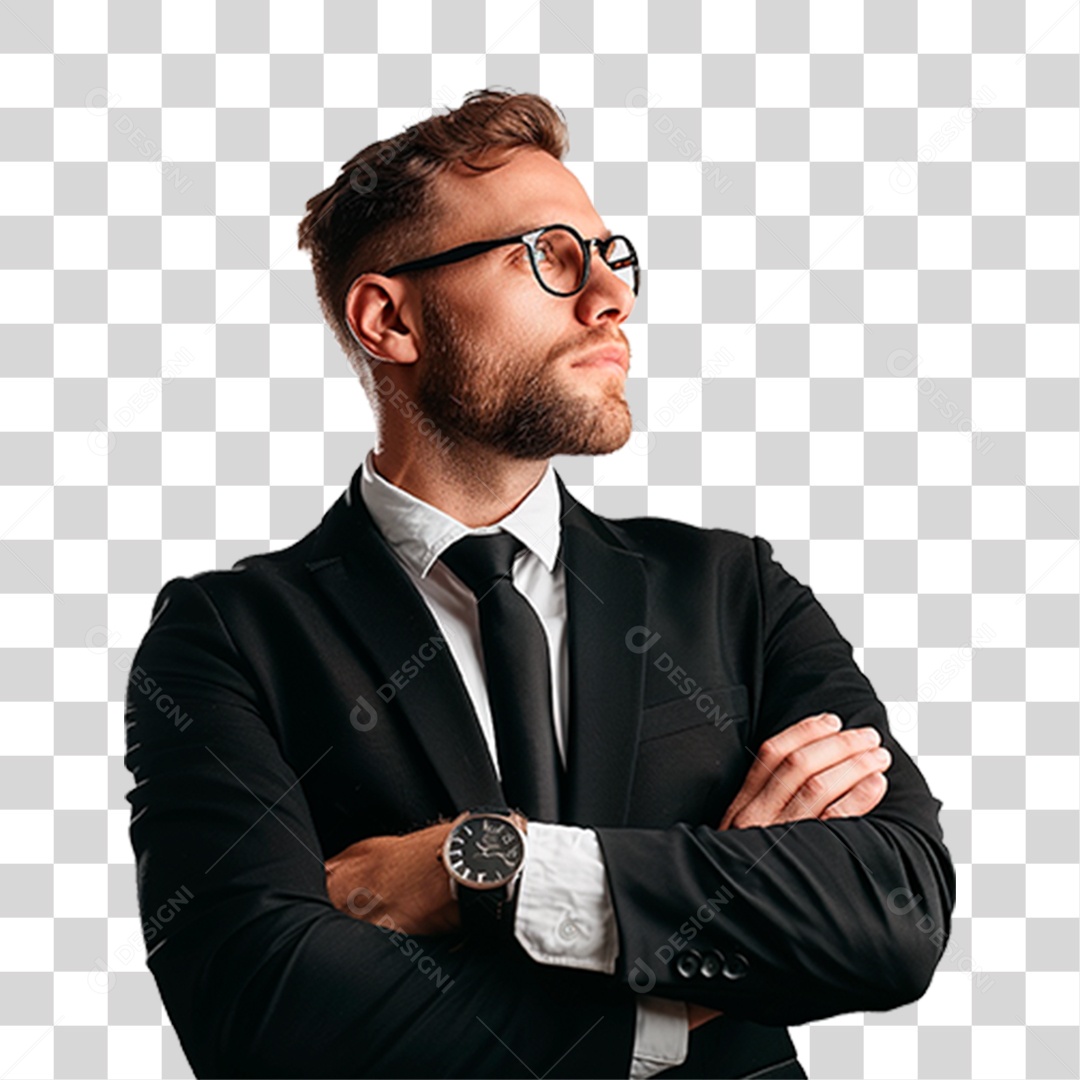 Homem de Óculos PNG Transparente