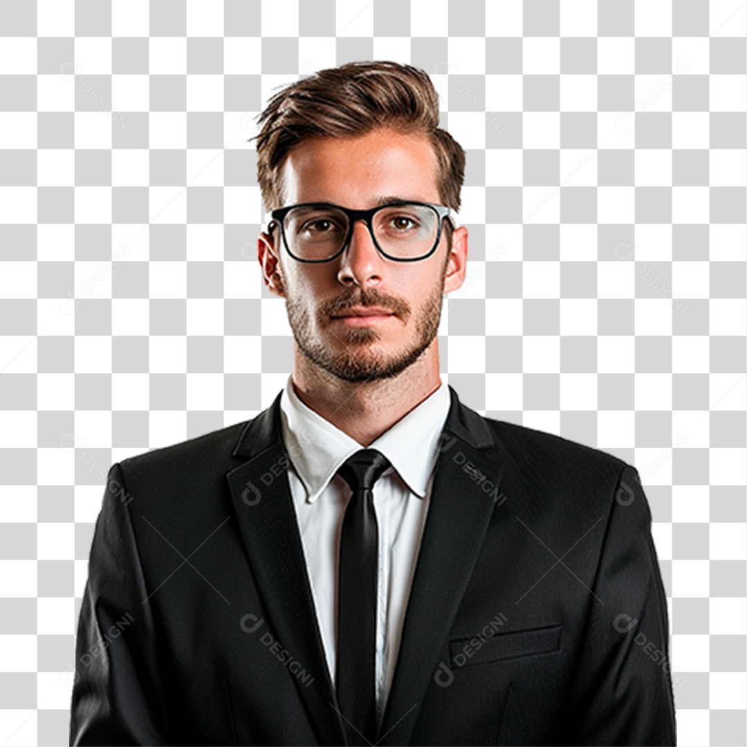 Homem de Óculos PNG Transparente