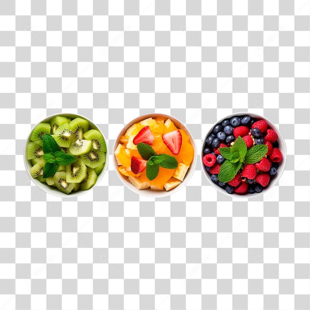 Tigelas de Frutas PNG Transparente