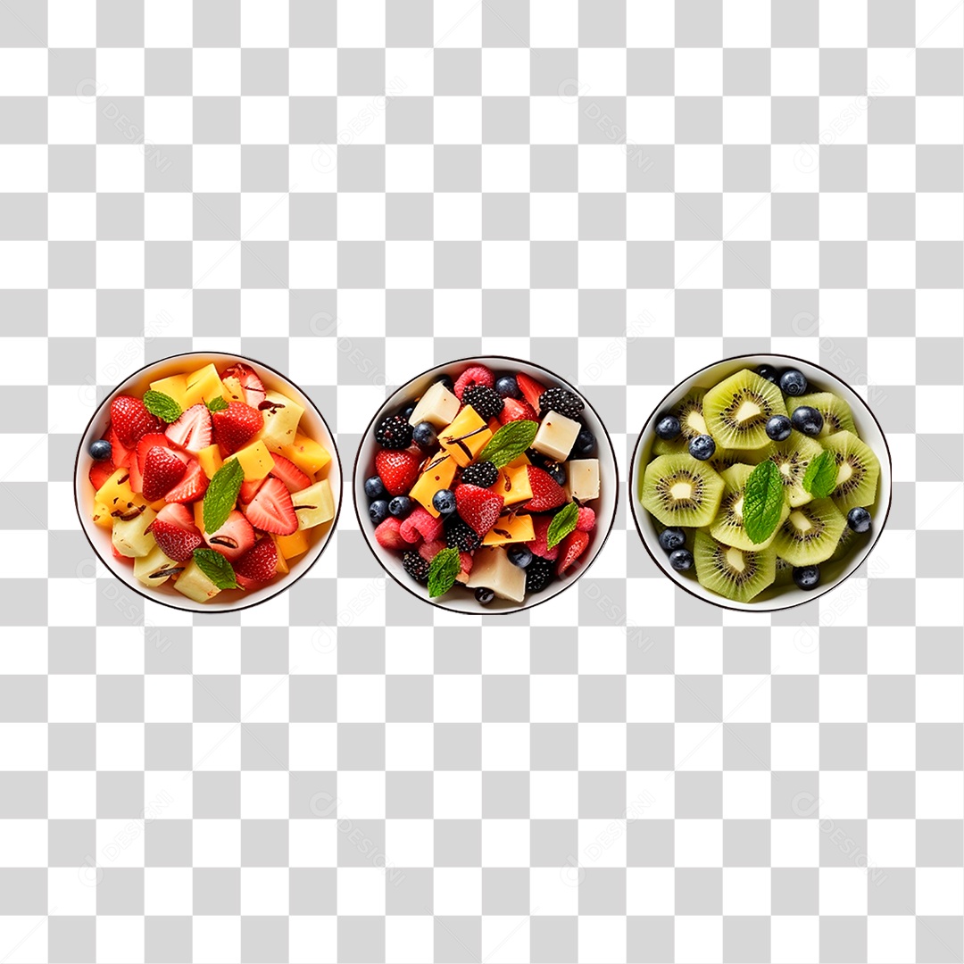 Tigelas de Frutas PNG Transparente