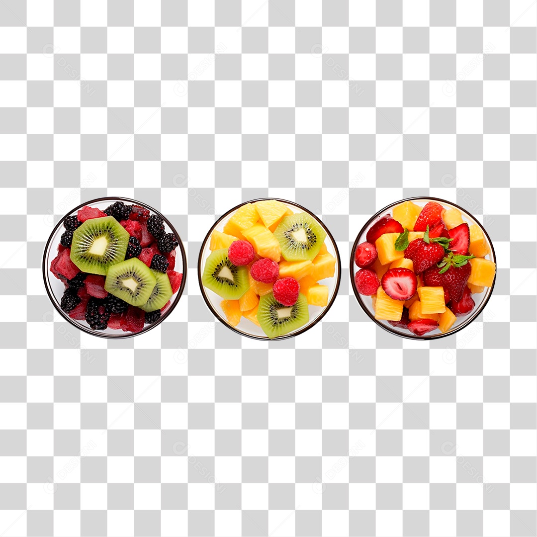 Tigelas de Frutas PNG Transparente