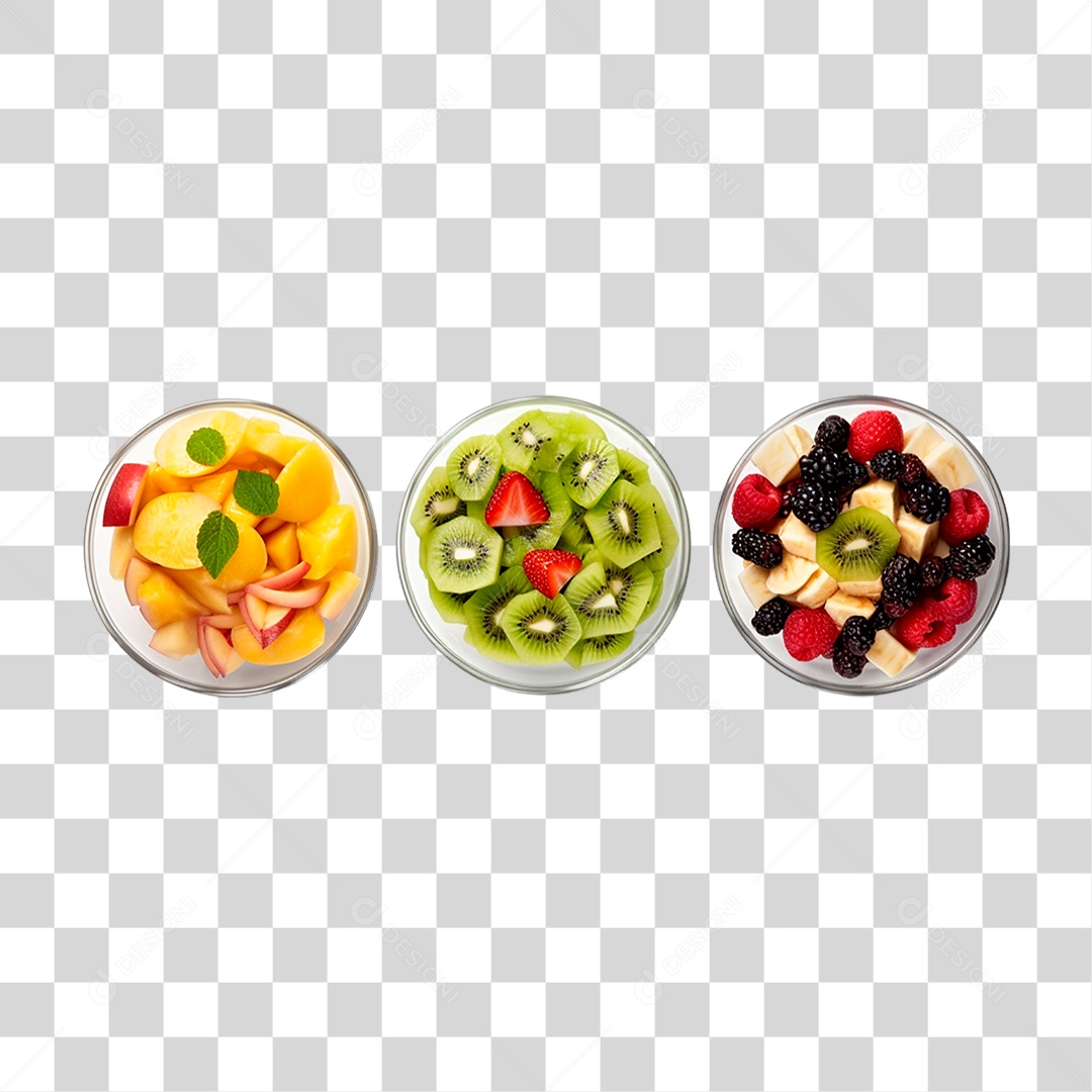 Tigelas de Frutas PNG Transparente
