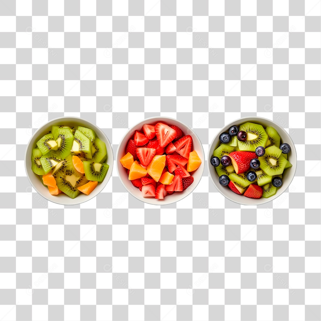 Tigelas de Frutas PNG Transparente
