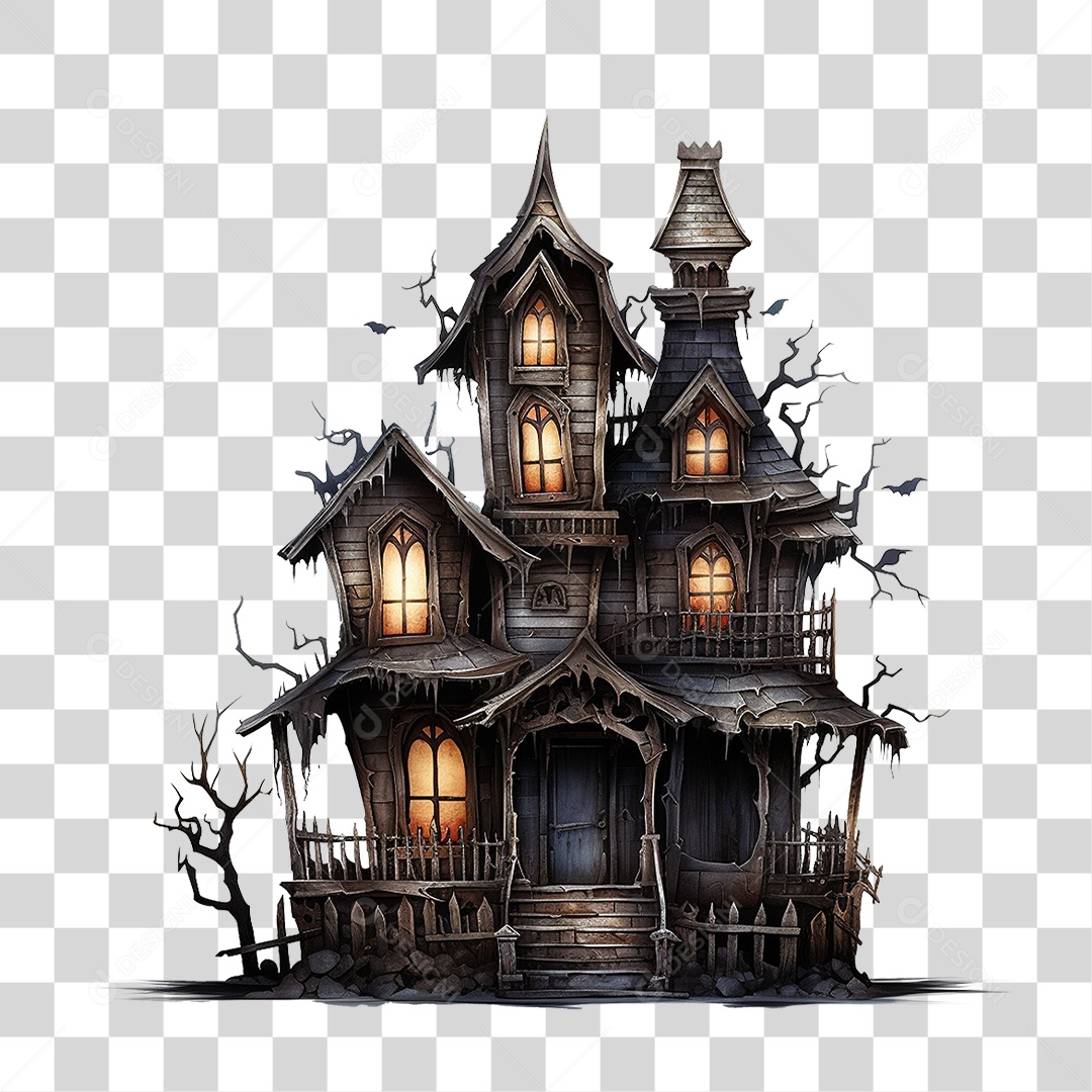 Casa Mal Assombrada PNG Transparente