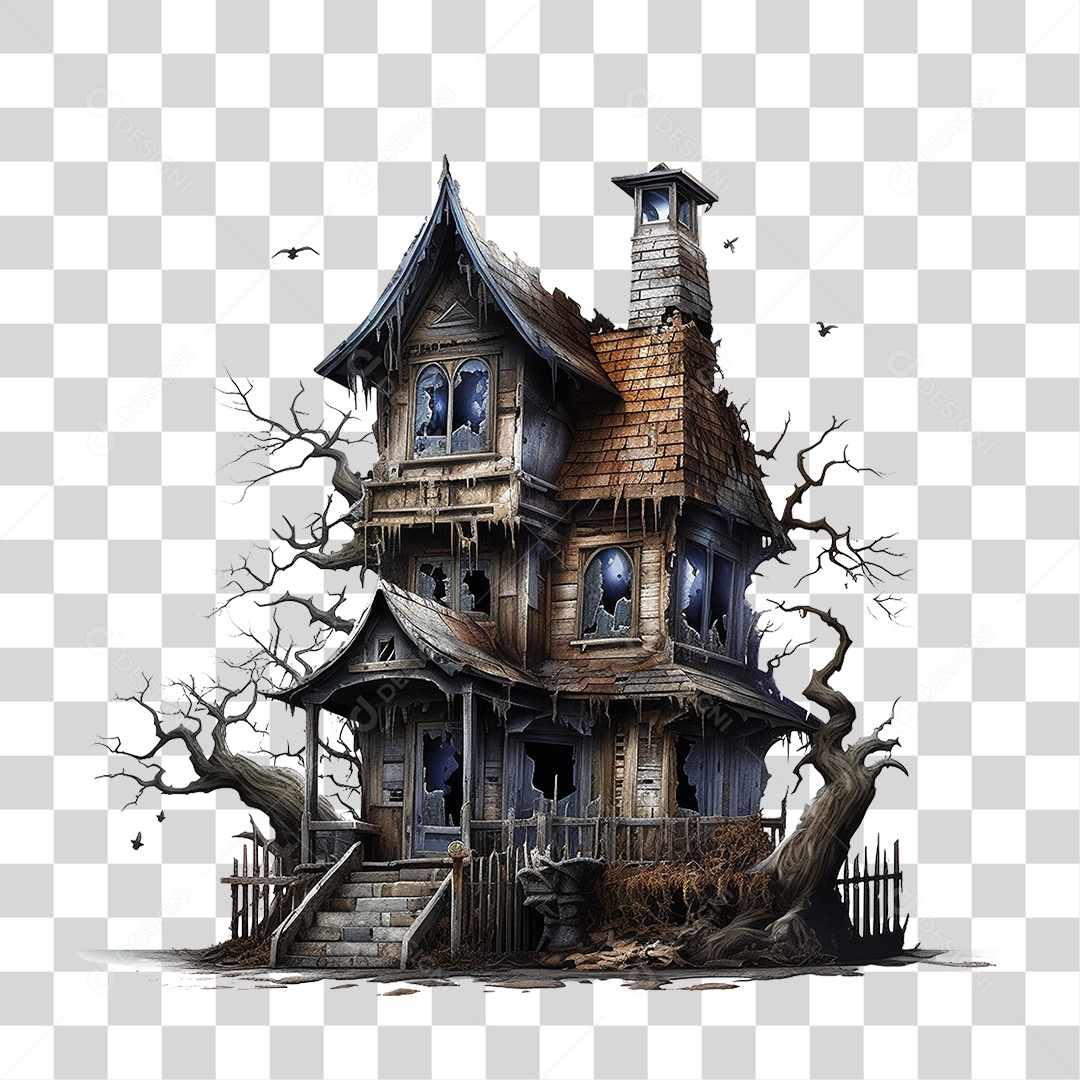 Casa Mal Assombrada PNG Transparente