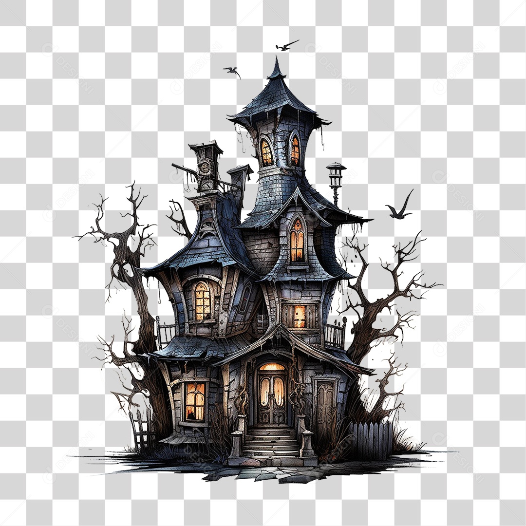 Casa Mal Assombrada PNG Transparente