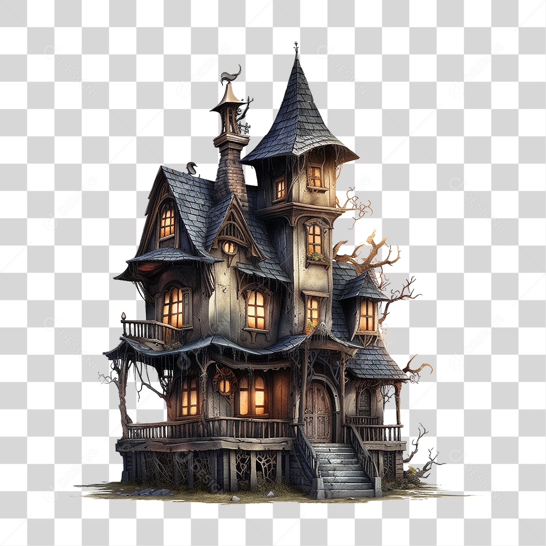 Casa Mal Assombrada PNG Transparente