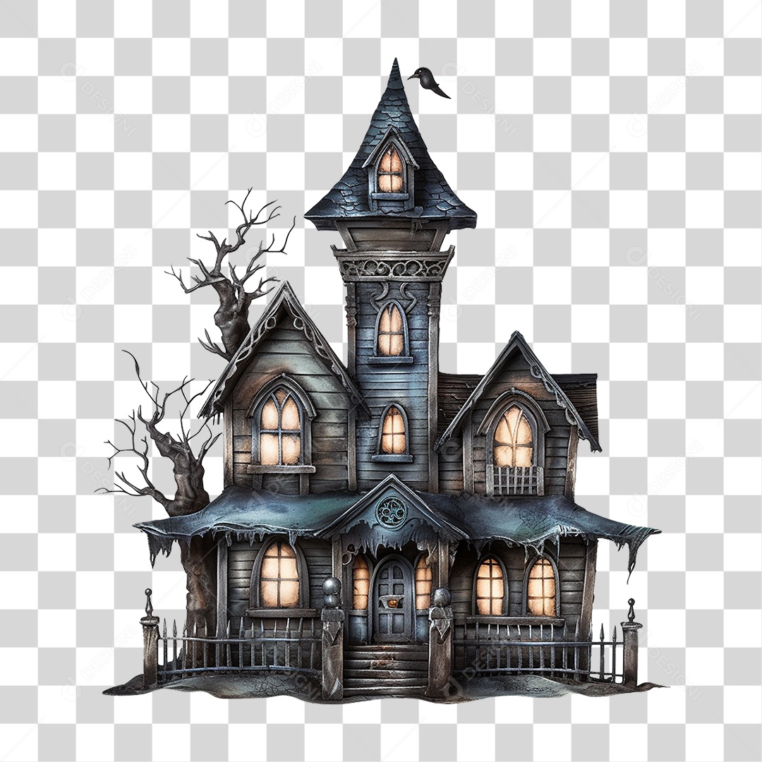 Casa Mal Assombrada PNG Transparente