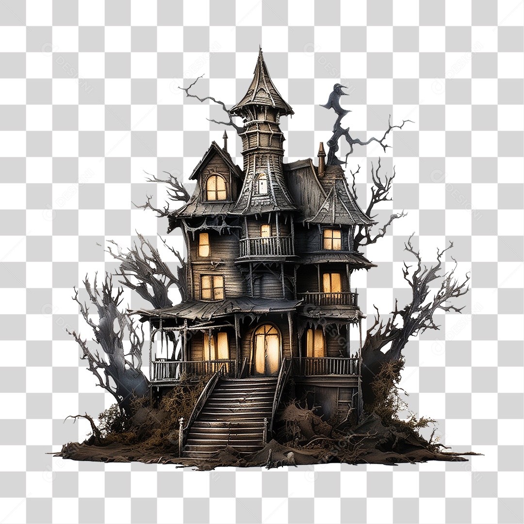 Casa Mal Assombrada PNG Transparente
