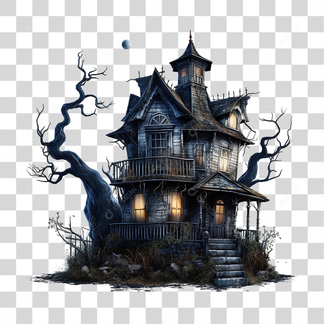 Casa Mal Assombrada PNG Transparente
