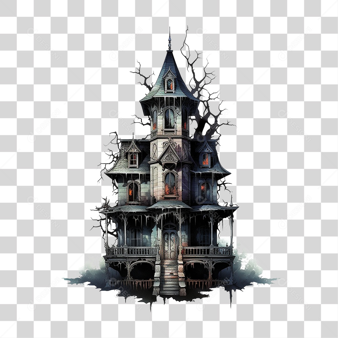 Casa Mal Assombrada PNG Transparente