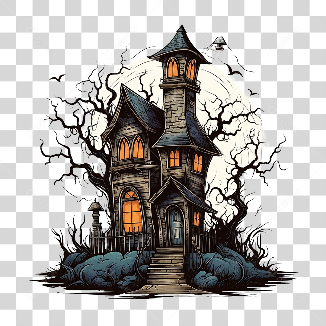 Casa Mal Assombrada PNG Transparente