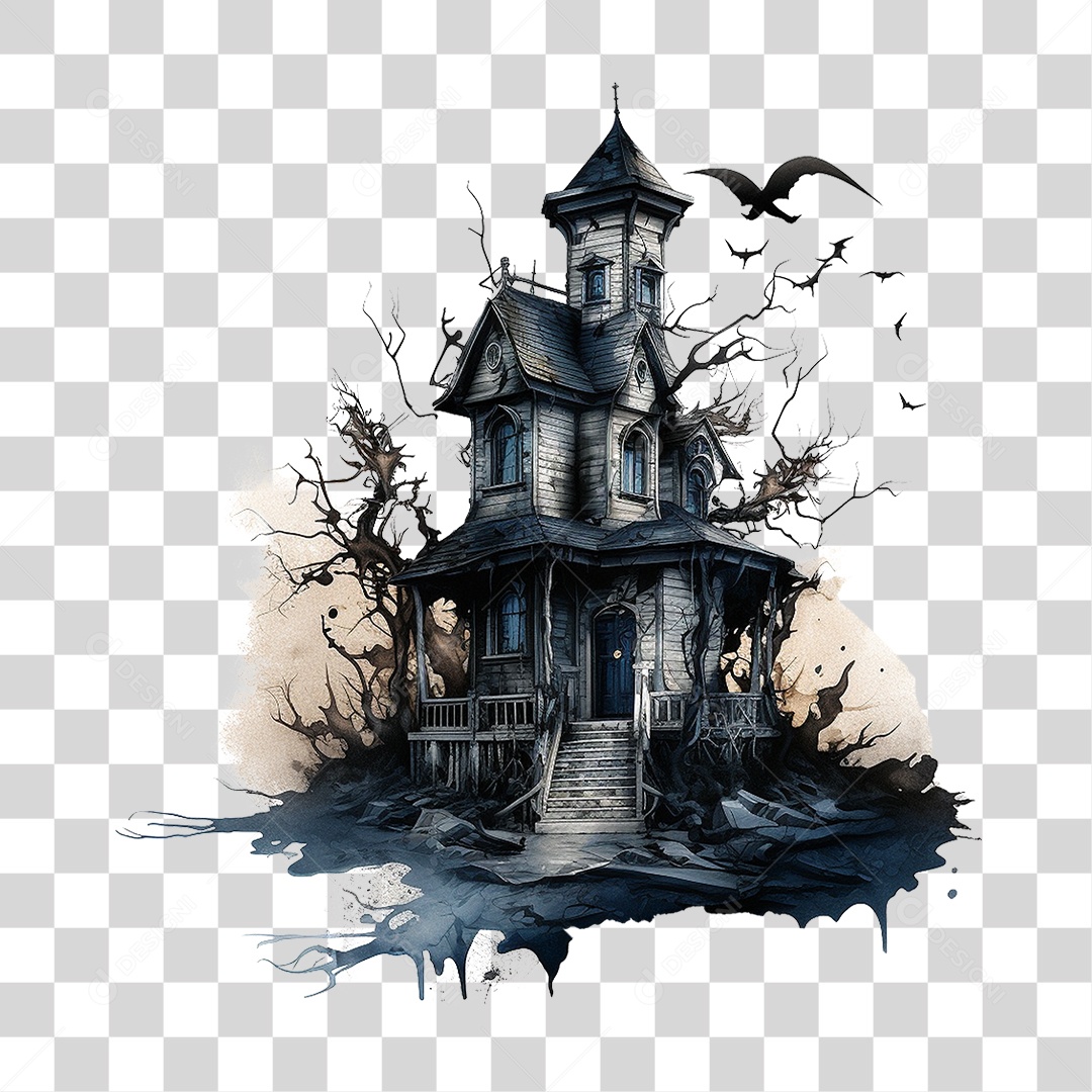 Casa Mal Assombrada PNG Transparente