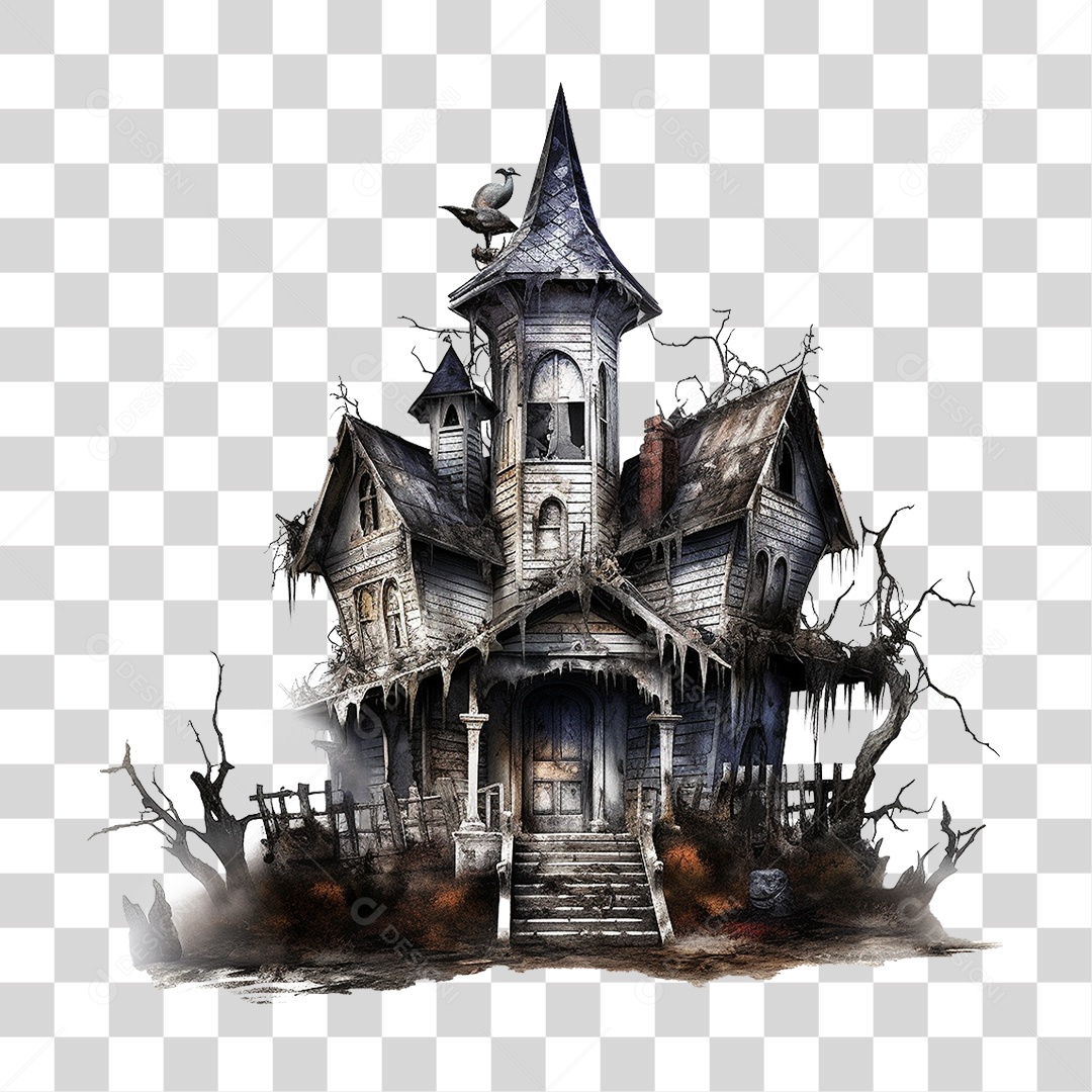 Casa Mal Assombrada PNG Transparente