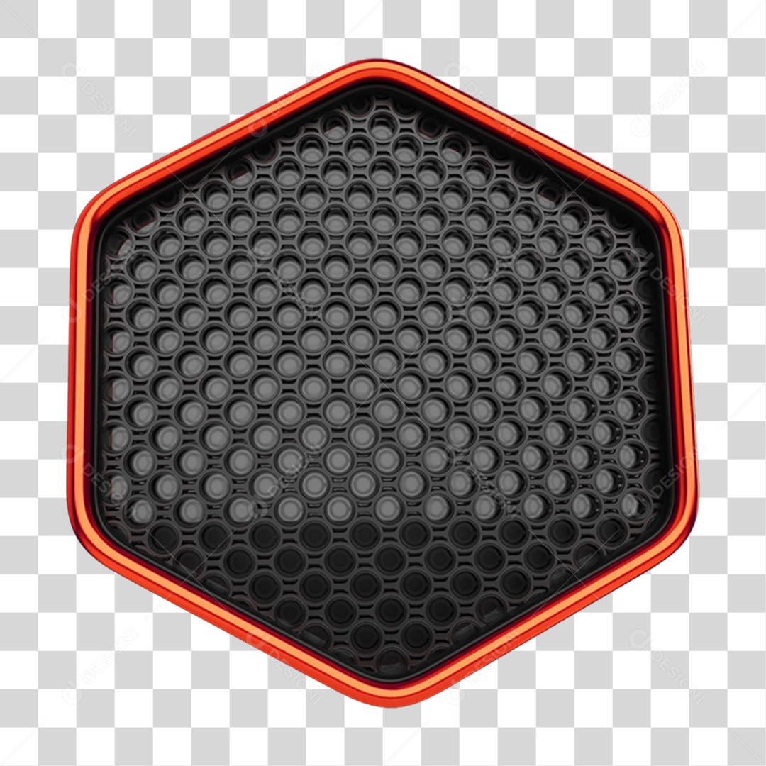 Elemento 3D Placa de Metal Neon Painel PNG Transparente