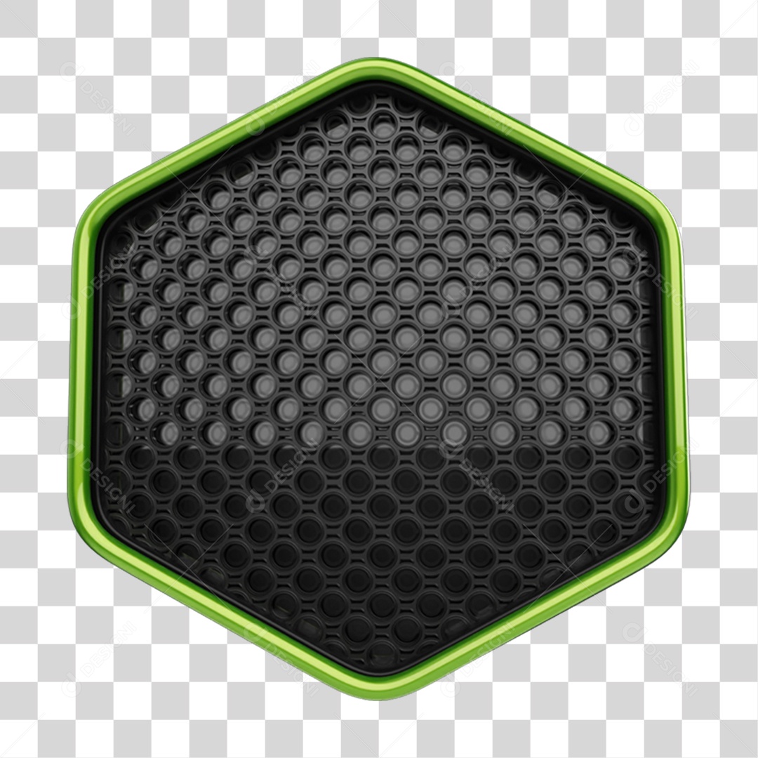 Elemento 3D Placa de Metal Neon Painel PNG Transparente