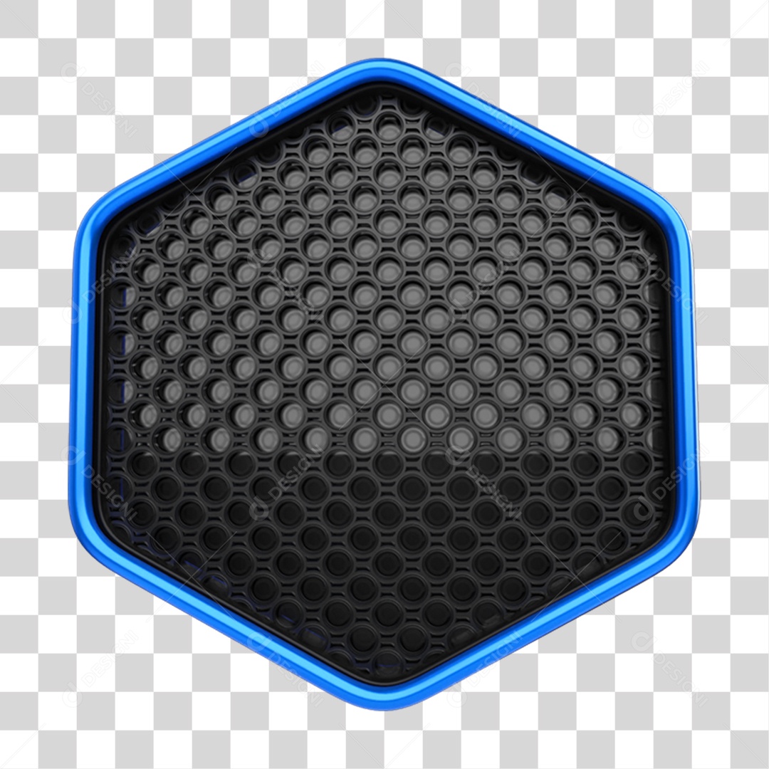 Elemento 3D Placa de Metal Neon Painel PNG Transparente