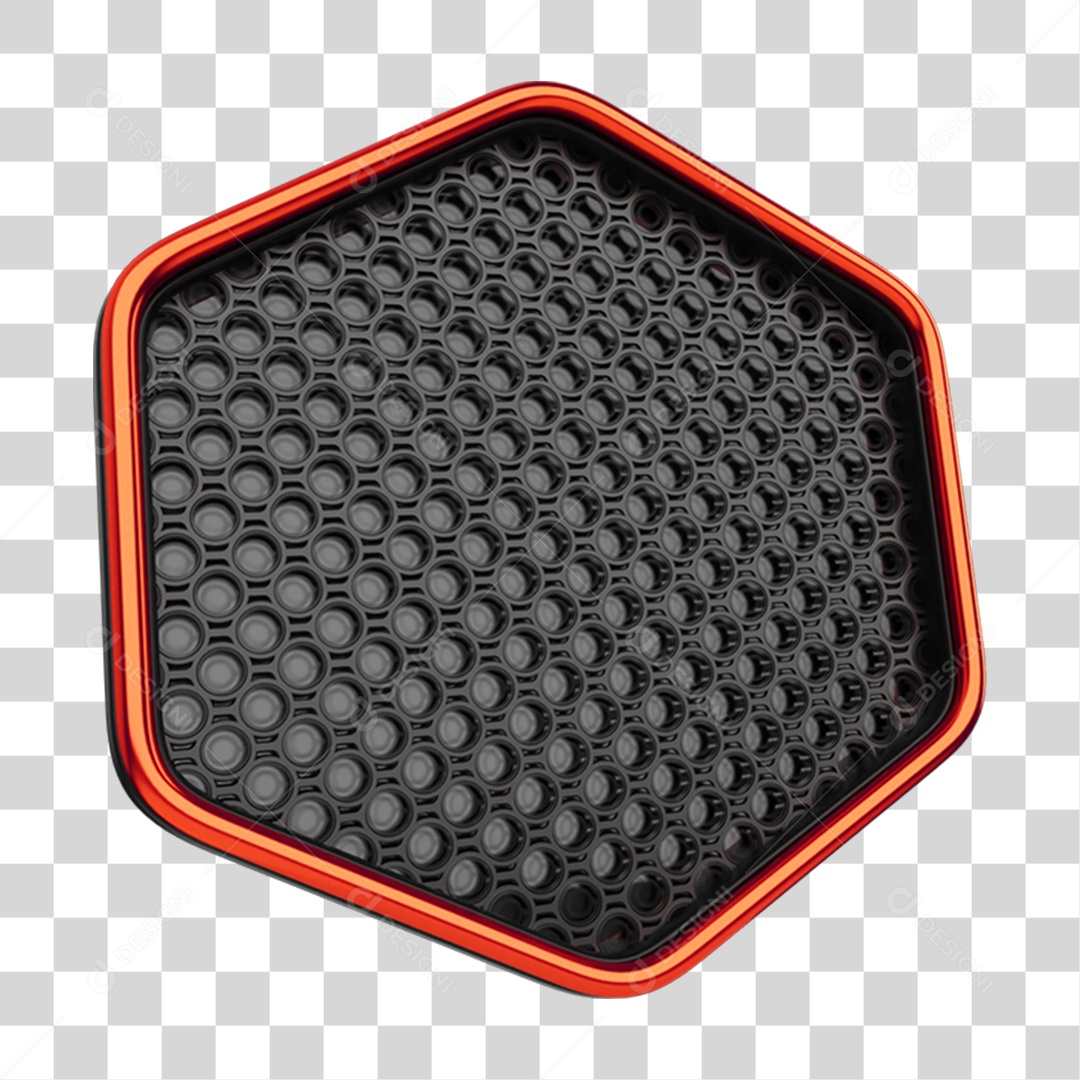 Elemento 3D Placa de Metal Neon Painel PNG Transparente