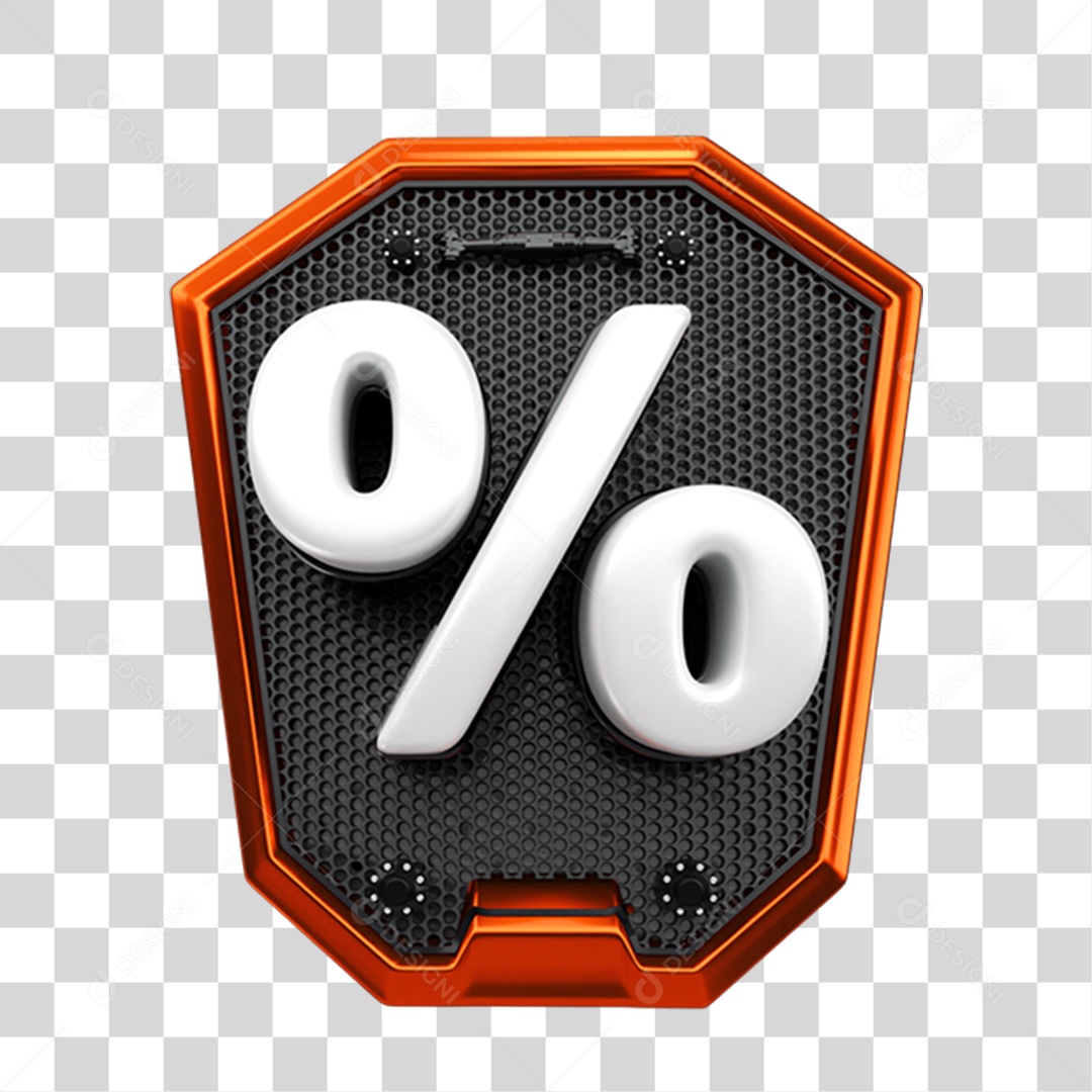 Elemento 3D Placa de Metal Painel com % PNG Transparente