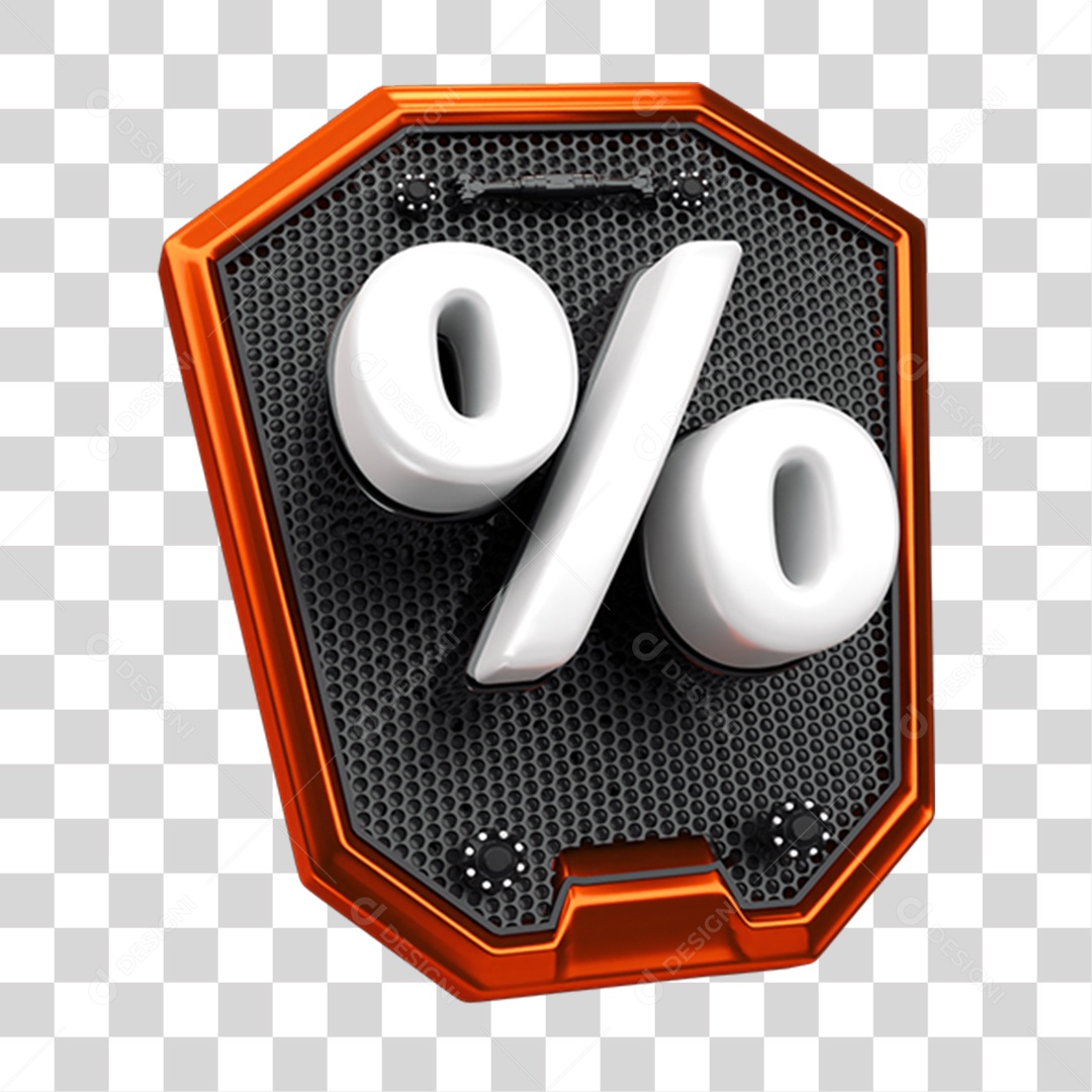 Elemento 3D Placa de Metal Painel com % PNG Transparente